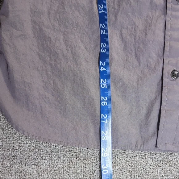 All Saints Rivera Long Sleeve Button Down Shirt Size Medium in Stone Gray - Picture 11 of 11